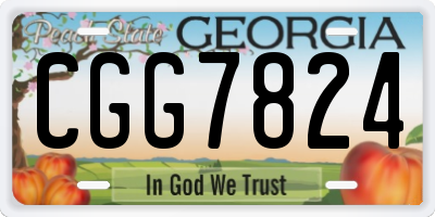 GA license plate CGG7824