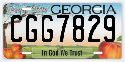GA license plate CGG7829