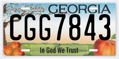 GA license plate CGG7843