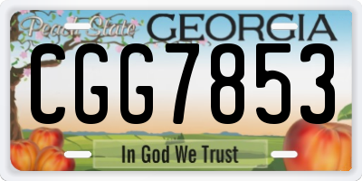 GA license plate CGG7853
