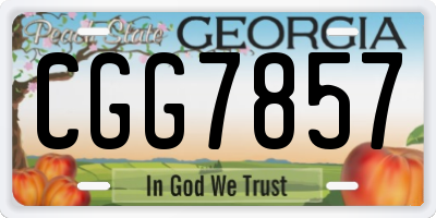 GA license plate CGG7857