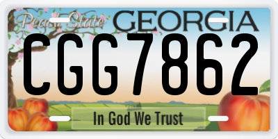 GA license plate CGG7862