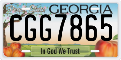 GA license plate CGG7865