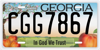 GA license plate CGG7867