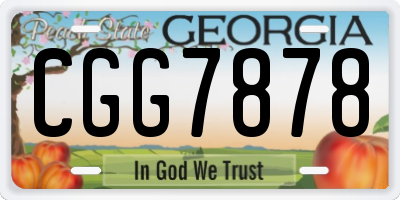 GA license plate CGG7878