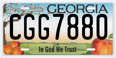 GA license plate CGG7880