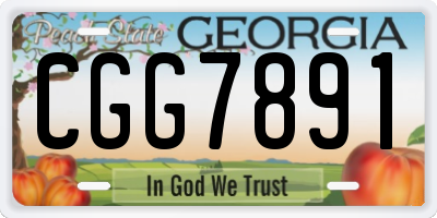 GA license plate CGG7891