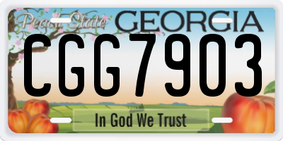 GA license plate CGG7903