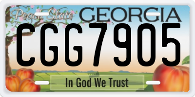 GA license plate CGG7905