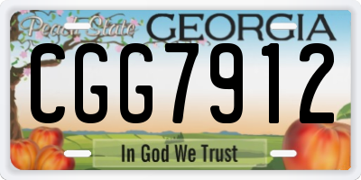 GA license plate CGG7912