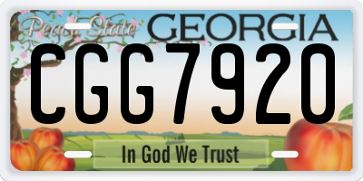 GA license plate CGG7920