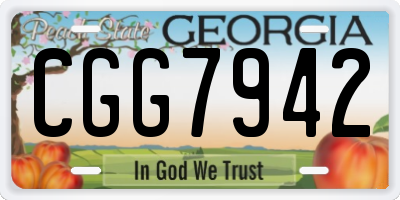 GA license plate CGG7942
