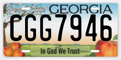 GA license plate CGG7946