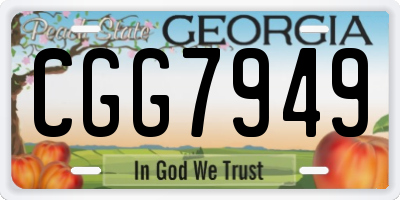 GA license plate CGG7949