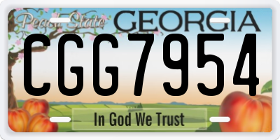 GA license plate CGG7954
