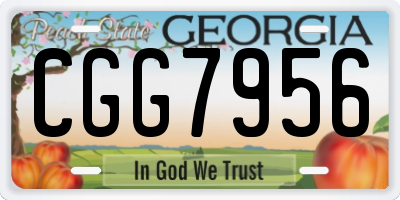 GA license plate CGG7956