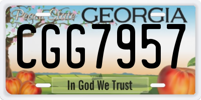 GA license plate CGG7957