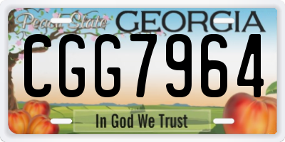 GA license plate CGG7964