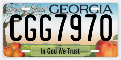 GA license plate CGG7970