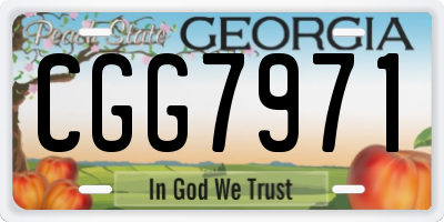 GA license plate CGG7971
