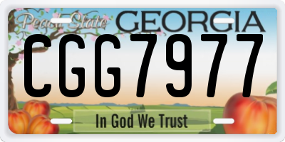 GA license plate CGG7977