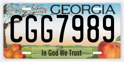 GA license plate CGG7989