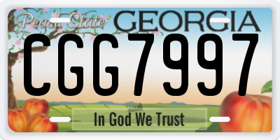 GA license plate CGG7997
