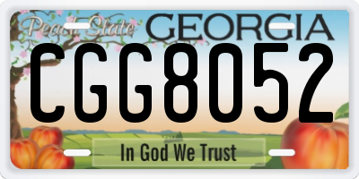 GA license plate CGG8052
