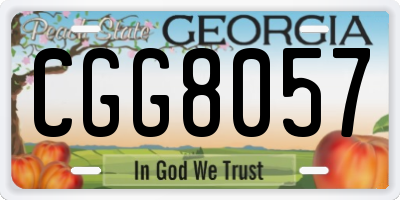 GA license plate CGG8057