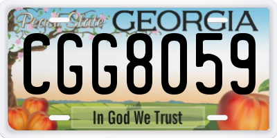 GA license plate CGG8059