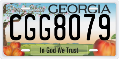 GA license plate CGG8079