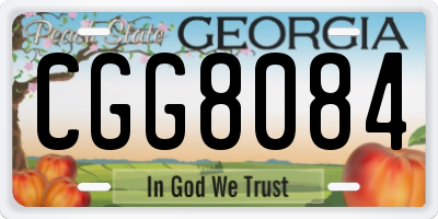 GA license plate CGG8084