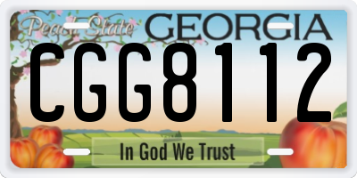GA license plate CGG8112