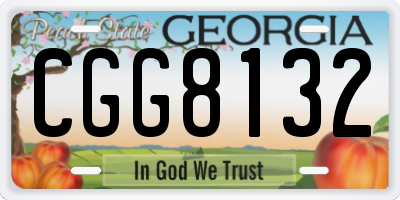 GA license plate CGG8132