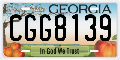 GA license plate CGG8139