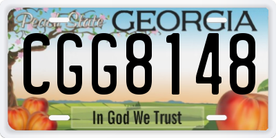 GA license plate CGG8148