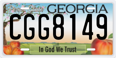 GA license plate CGG8149