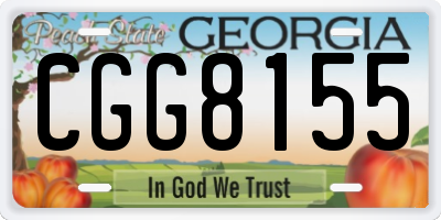 GA license plate CGG8155