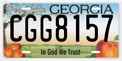 GA license plate CGG8157
