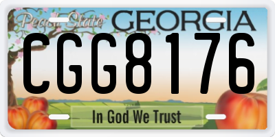 GA license plate CGG8176