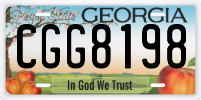 GA license plate CGG8198