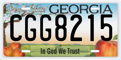 GA license plate CGG8215