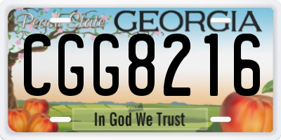 GA license plate CGG8216