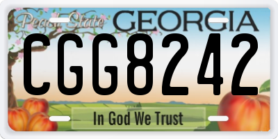 GA license plate CGG8242