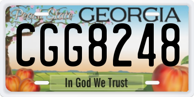 GA license plate CGG8248