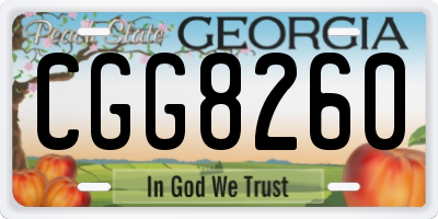 GA license plate CGG8260