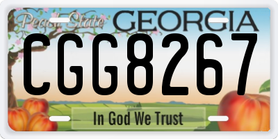 GA license plate CGG8267