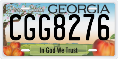 GA license plate CGG8276