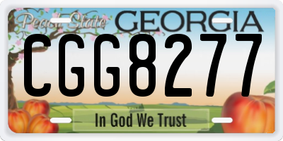 GA license plate CGG8277