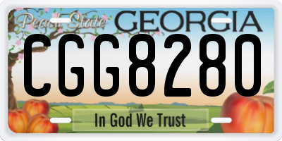 GA license plate CGG8280